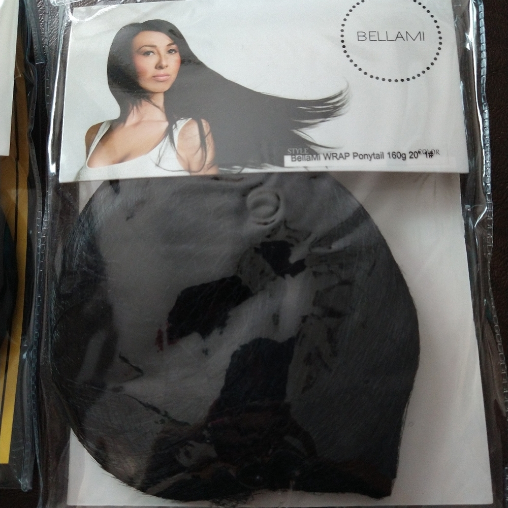 Bellami Ponytail Wrap 160g 20 inch Jet Black